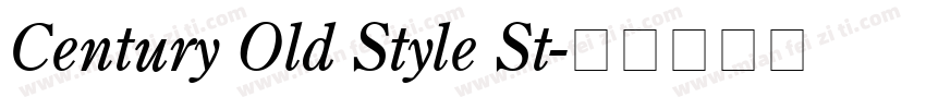 Century Old Style St字体转换